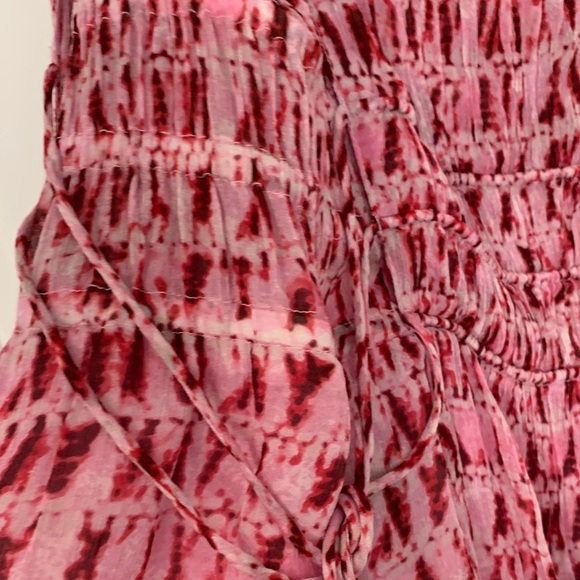 Isabel Marant Etoile  Pink Patterned Dress, adjustable waist s/m euro 36 NWT - Picture 8 of 9